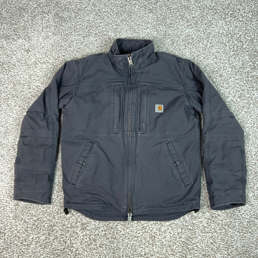 Carhartt Jacket Men S Grey Workwear Full Swing Duck Coat Workwear Logo Insulated